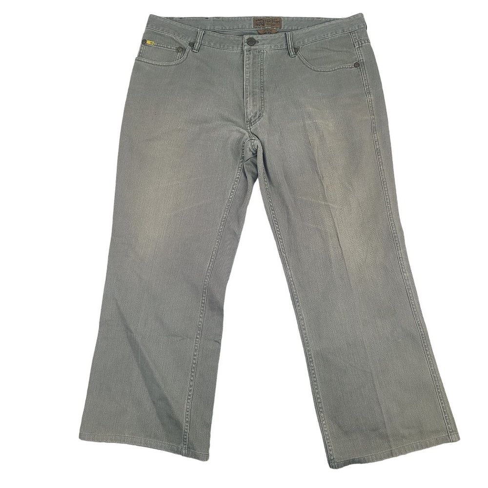 Nat Nast Mens Grey Coin Pocket Denim Straight Leg Jeans Size 40 Rebel Fit